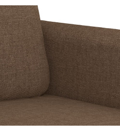 Ensemble de canapés 4 pcs avec coussins marron tissu