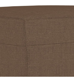 Ensemble de canapés 4 pcs avec coussins marron tissu