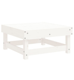 Salon de jardin 5 pcs blanc bois massif de pin