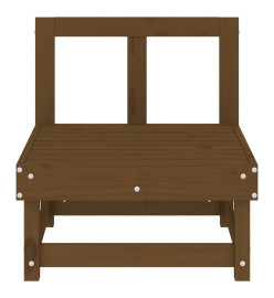Canapés centraux de jardin 2 pcs marron miel bois de pin solide