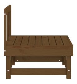 Canapés centraux de jardin 2 pcs marron miel bois de pin solide