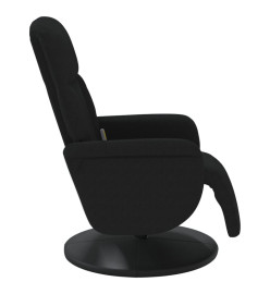 Fauteuil inclinable de massage avec repose-pied noir velours