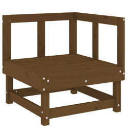 Salon de jardin 7 pcs Marron miel Bois de pin massif