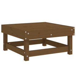 Salon de jardin 7 pcs Marron miel Bois de pin massif