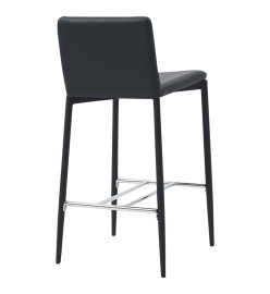 Tabourets de bar lot de 4 noir similicuir