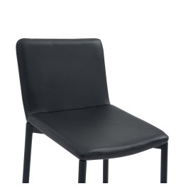 Tabourets de bar lot de 4 noir similicuir