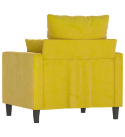 Fauteuil Jaune 60 cm Velours