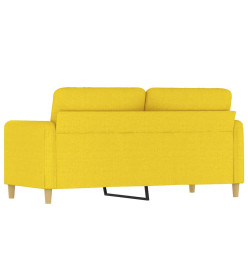 Canapé à 2 places Jaune clair 140 cm Tissu