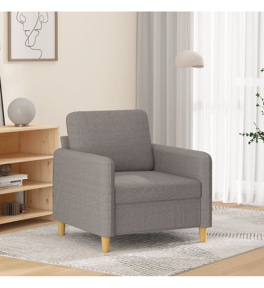 Fauteuil Taupe 60 cm Tissu