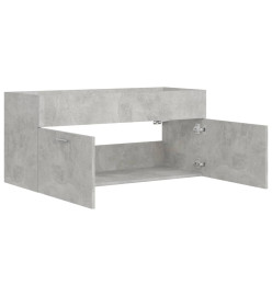 Armoire d'évier Gris béton 100x38,5x46 cm Aggloméré