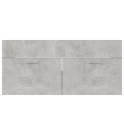 Armoire d'évier Gris béton 100x38,5x46 cm Aggloméré