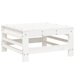 Salon de jardin 5 pcs blanc bois massif de pin