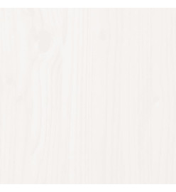 Salon de jardin 5 pcs blanc bois massif de pin