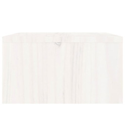 Support de moniteur Blanc 100x27x15 cm Bois de pin solide