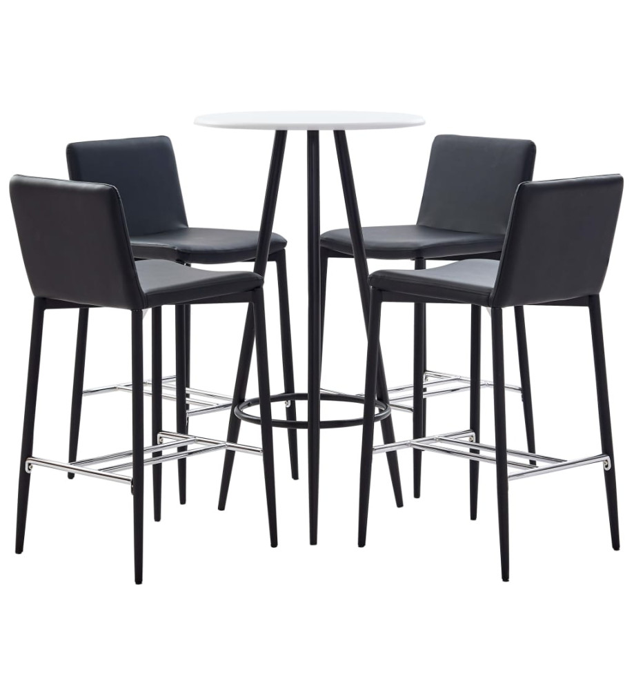 Ensemble de bar 5 pcs Similicuir Noir Ensemble de bar 5 pcs Similicuir Noir