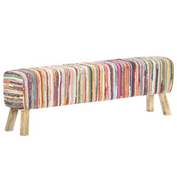 Banc 160 cm Multicolore Tissu chindi