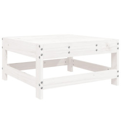 Salon de jardin 7 pcs Blanc Bois de pin massif