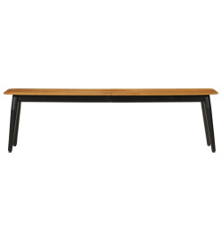 Banc 160x40x45 cm bois massif de manguier et fer