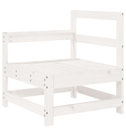 Salon de jardin 10 pcs Blanc Bois de pin massif