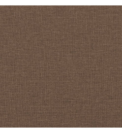 Canapé 2 places avec oreillers décoratifs marron 140 cm tissu