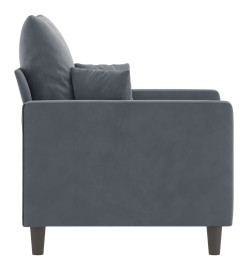 Fauteuil Gris foncé 60 cm Velours