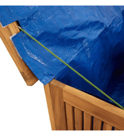 Boîte de rangement de jardin 75x75x58 cm bois massif d'acacia