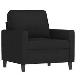 Fauteuil avec repose-pied Noir 60 cm Velours