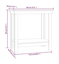 Banc de travail 80x50x80 cm Bois de pin massif