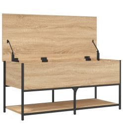 Banc de rangement chêne sonoma 100x42,5x47 cm bois d'ingénierie