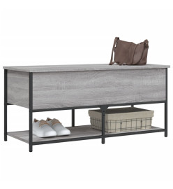 Banc de rangement sonoma gris 100x42,5x47 cm bois d'ingénierie