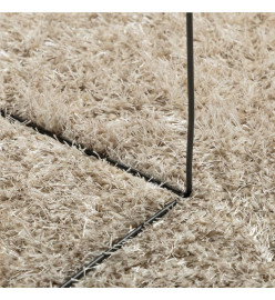 Tapis ISTAN à poils longs aspect brillant beige 200x280 cm