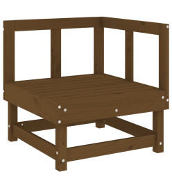 Canapés d'angle de jardin 2 pcs marron miel bois de pin solide