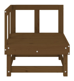 Canapés d'angle de jardin 2 pcs marron miel bois de pin solide