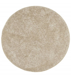 Tapis ISTAN à poils longs aspect brillant beige Ø 160 cm