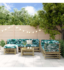 Salon de jardin 7 pcs bois de pin imprégné