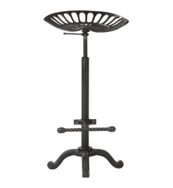 Tabouret de bar Noir Fonte