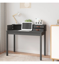 Bureau Gris 110x50x93 cm Bois massif de pin