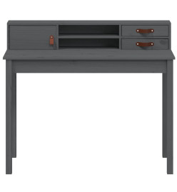 Bureau Gris 110x50x93 cm Bois massif de pin