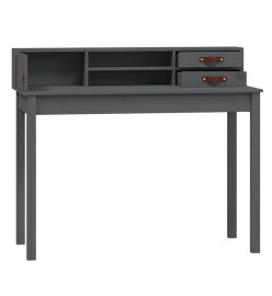 Bureau Gris 110x50x93 cm Bois massif de pin