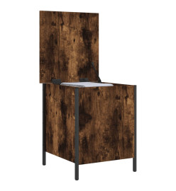 Banc de rangement chêne fumé 40x42,5x50 cm bois d'ingénierie