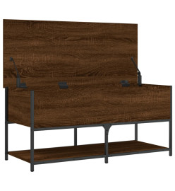 Banc de rangement chêne marron 100x42,5x47 cm bois d'ingénierie