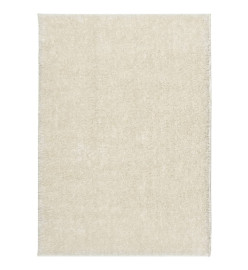 Tapis ISTAN à poils longs aspect brillant crème 240x340 cm