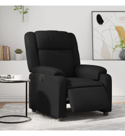 Fauteuil inclinable électrique Noir Similicuir