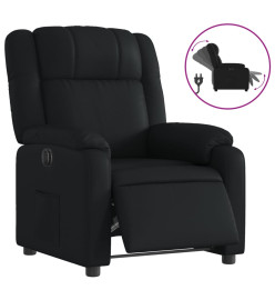 Fauteuil inclinable électrique Noir Similicuir