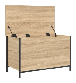 Banc de rangement chêne sonoma 80x42,5x50 cm bois d'ingénierie