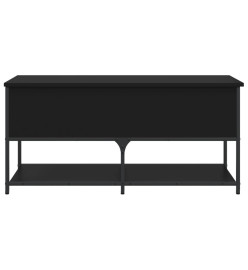 Banc de rangement noir 100x42,5x47 cm bois d'ingénierie