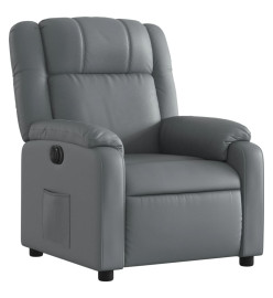 Fauteuil inclinable électrique Gris Similicuir