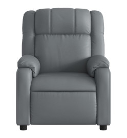 Fauteuil inclinable électrique Gris Similicuir