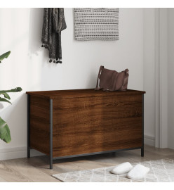 Banc de rangement chêne marron 80x42,5x50 cm bois d'ingénierie