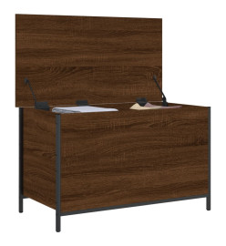 Banc de rangement chêne marron 80x42,5x50 cm bois d'ingénierie